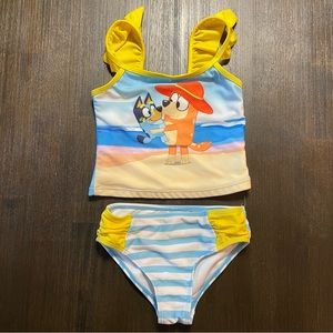 Bluey Beach 4t Toddler Girls Bikini Swim Suit